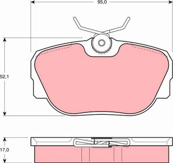 TRW GDB850 - Гальмівні колодки, дискові гальма autozip.com.ua