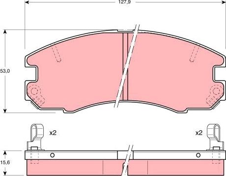 TRW GDB868 - Гальмівні колодки, дискові гальма autozip.com.ua