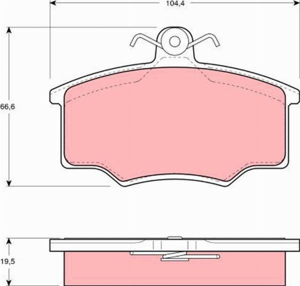 TRW GDB863 - Гальмівні колодки, дискові гальма autozip.com.ua