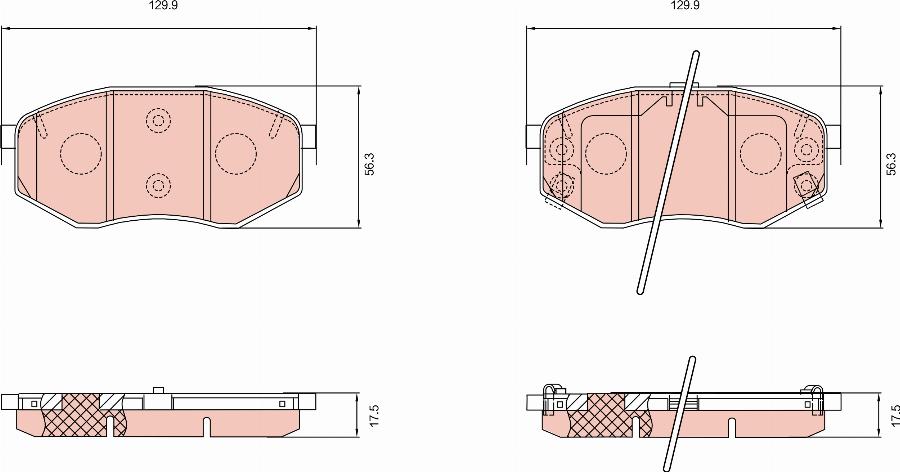 TRW GDB8145 - Гальмівні колодки, дискові гальма autozip.com.ua