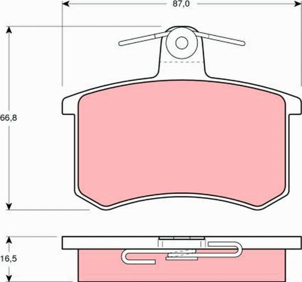 TRW GDB814 - Гальмівні колодки, дискові гальма autozip.com.ua