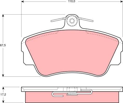 TRW GDB812 - Гальмівні колодки, дискові гальма autozip.com.ua