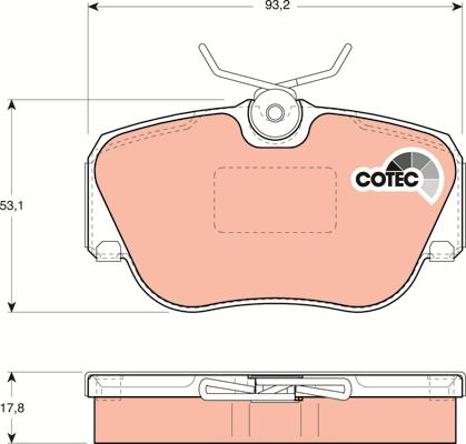 TRW GDB817 - Гальмівні колодки, дискові гальма autozip.com.ua