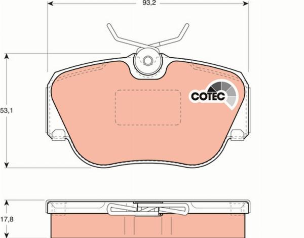 TRW GDB817 - Гальмівні колодки, дискові гальма autozip.com.ua