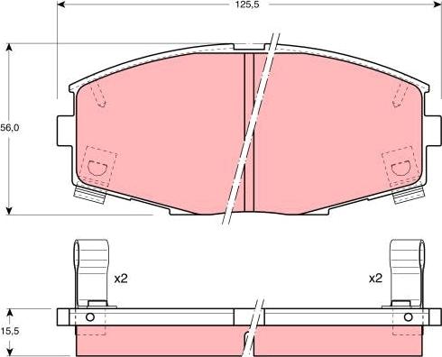 TRW GDB880 - Гальмівні колодки, дискові гальма autozip.com.ua