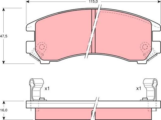 TRW GDB882 - Гальмівні колодки, дискові гальма autozip.com.ua