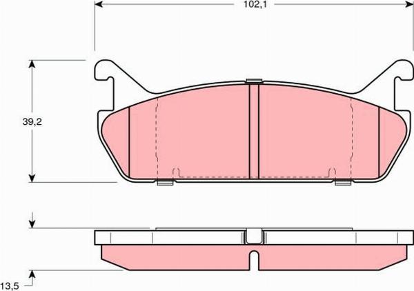 TRW GDB887 - Гальмівні колодки, дискові гальма autozip.com.ua