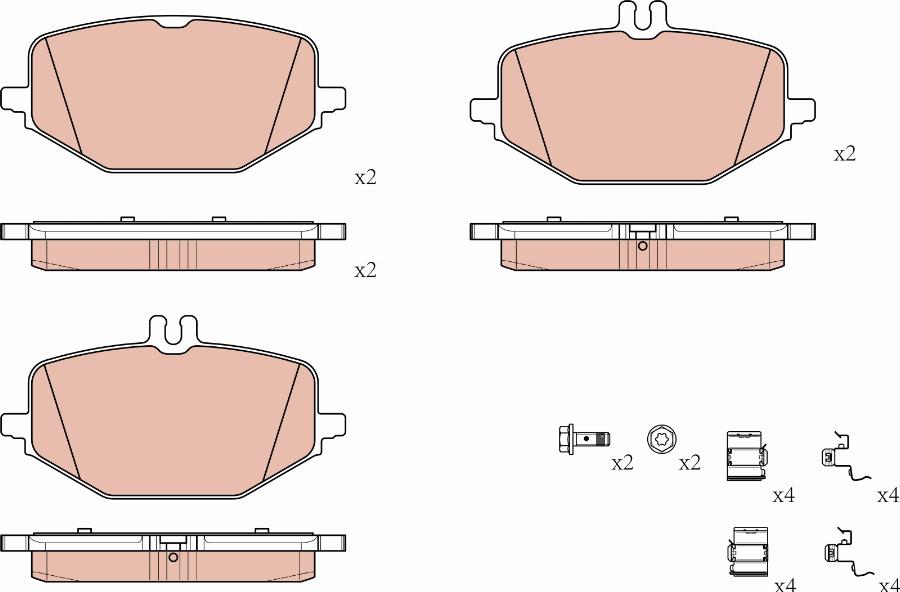 TRW GDB8309 - Гальмівні колодки, дискові гальма autozip.com.ua