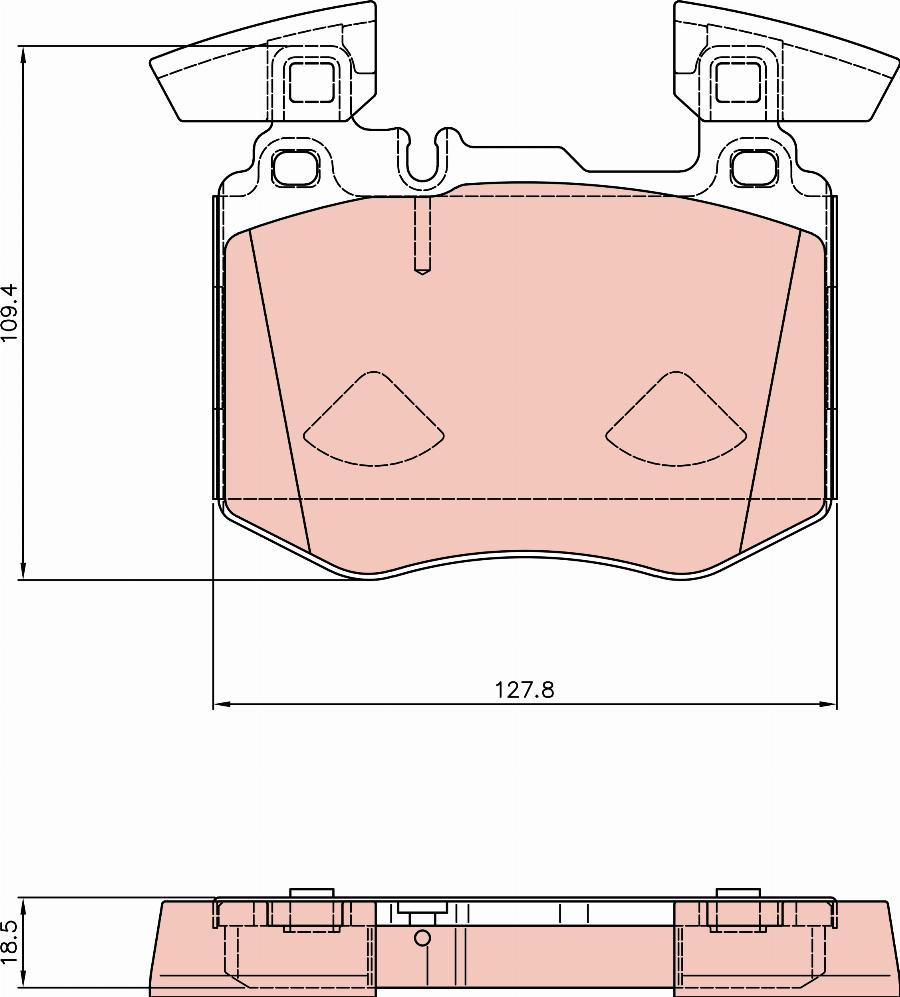 TRW GDB8310 - Гальмівні колодки, дискові гальма autozip.com.ua