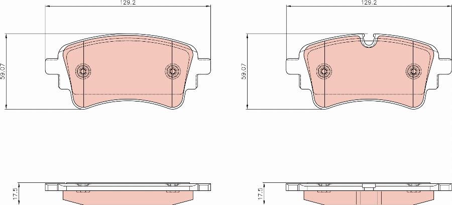 TRW GDB8372 - Гальмівні колодки, дискові гальма autozip.com.ua