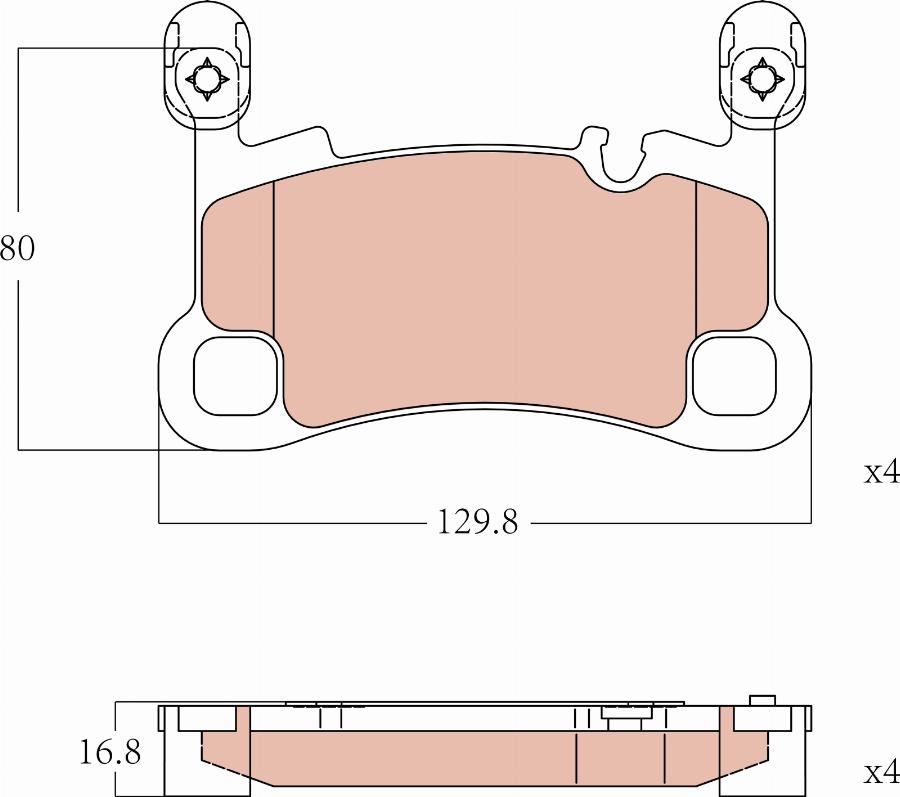 TRW GDB8252 - Гальмівні колодки, дискові гальма autozip.com.ua