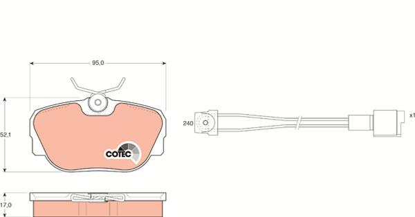 TRW GDB820 - Гальмівні колодки, дискові гальма autozip.com.ua