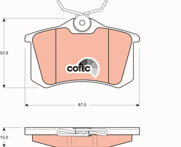 TRW GDB823 - Гальмівні колодки, дискові гальма autozip.com.ua