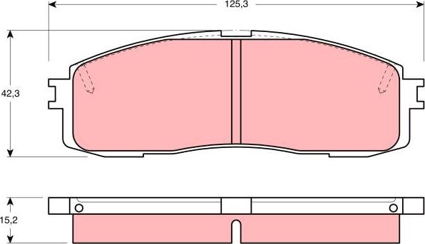 TRW GDB872 - Гальмівні колодки, дискові гальма autozip.com.ua