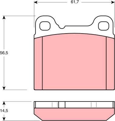 TRW GDB391 - Гальмівні колодки, дискові гальма autozip.com.ua