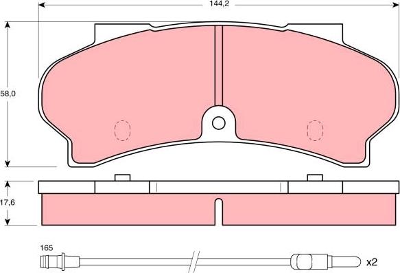 TRW GDB397 - Гальмівні колодки, дискові гальма autozip.com.ua