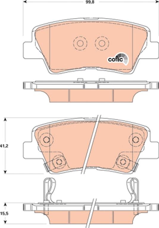 TRW GDB3494 - Гальмівні колодки, дискові гальма autozip.com.ua