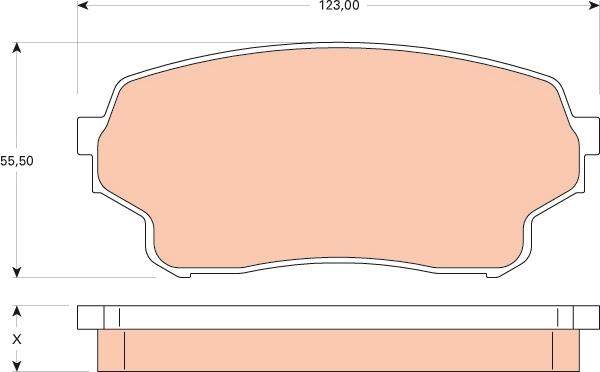 TRW GDB3490 - Гальмівні колодки, дискові гальма autozip.com.ua