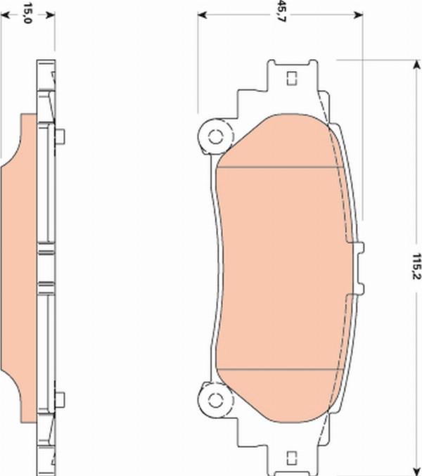 TRW GDB3497 - Гальмівні колодки, дискові гальма autozip.com.ua