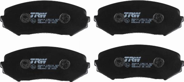 TRW GDB3443 - Гальмівні колодки, дискові гальма autozip.com.ua