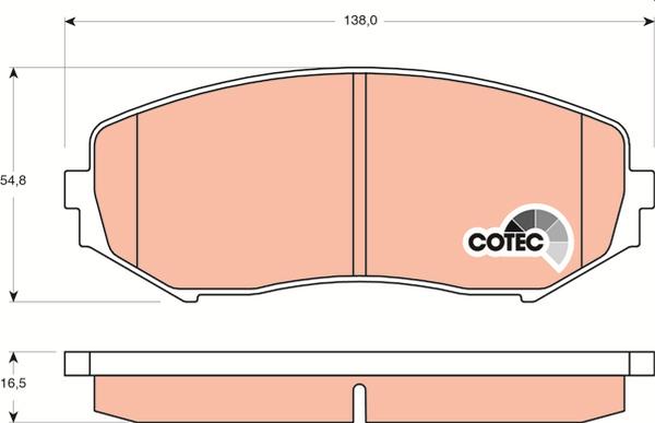 TRW GDB3443 - Гальмівні колодки, дискові гальма autozip.com.ua