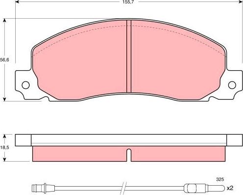 TRW GDB344 - Гальмівні колодки, дискові гальма autozip.com.ua