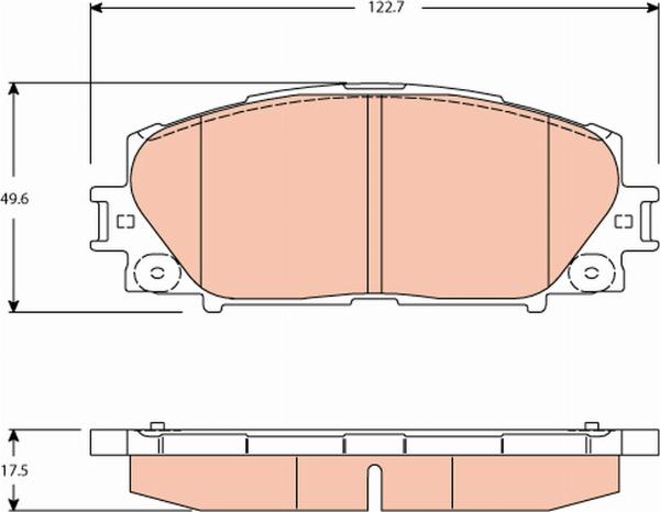 TRW GDB3459 - Гальмівні колодки, дискові гальма autozip.com.ua