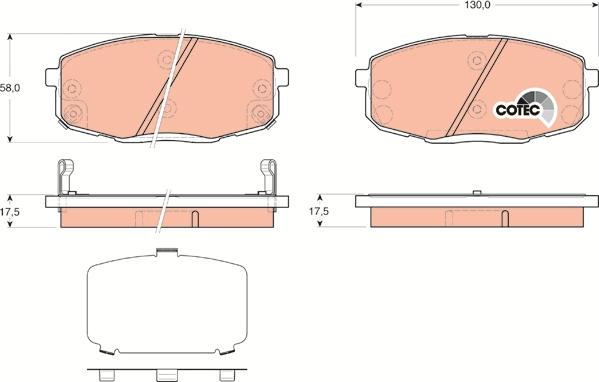 TRW GDB3450 - Гальмівні колодки, дискові гальма autozip.com.ua