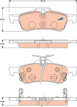 TRW GDB3458 - Гальмівні колодки, дискові гальма autozip.com.ua