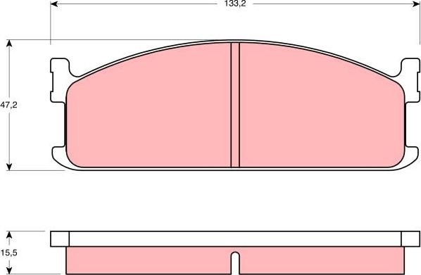 TRW GDB345 - Гальмівні колодки, дискові гальма autozip.com.ua