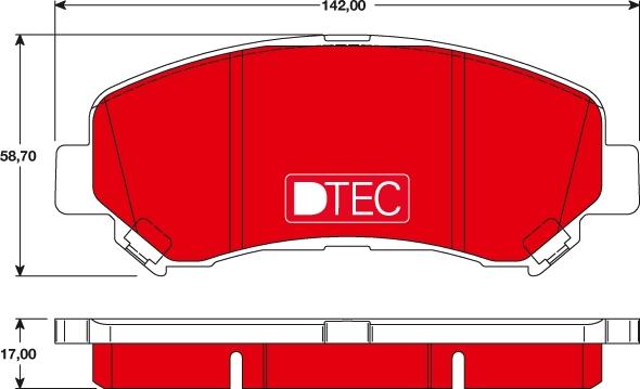 TRW GDB3467DTE - Гальмівні колодки, дискові гальма autozip.com.ua