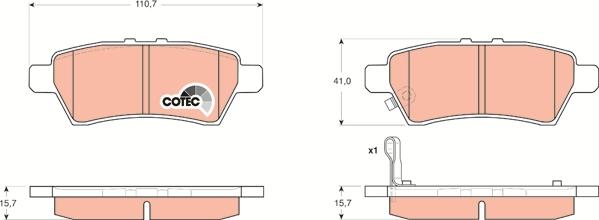 TRW GDB3405DT - Гальмівні колодки, дискові гальма autozip.com.ua