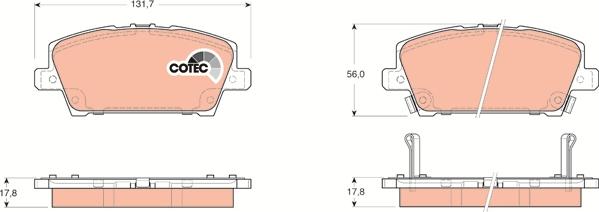 TRW GDB3407 - Гальмівні колодки, дискові гальма autozip.com.ua