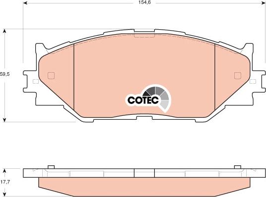 TRW GDB3410DT - Гальмівні колодки, дискові гальма autozip.com.ua