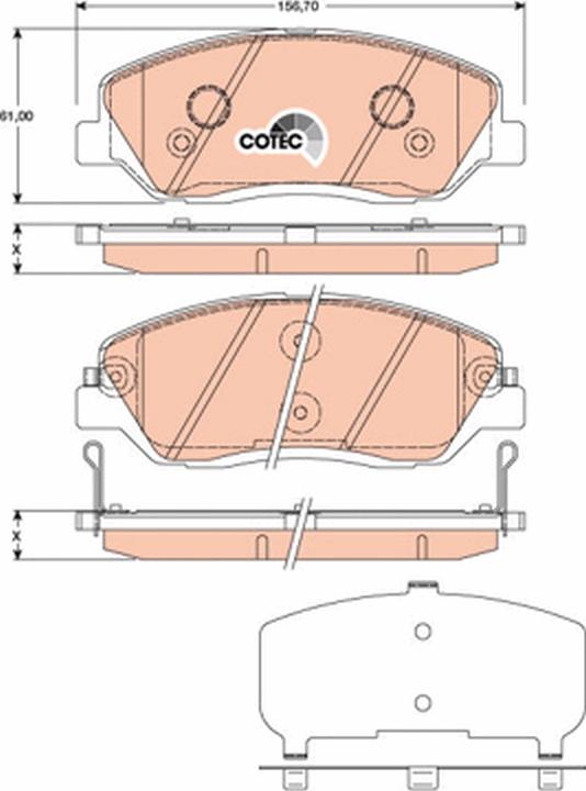 TRW GDB3418 - Гальмівні колодки, дискові гальма autozip.com.ua