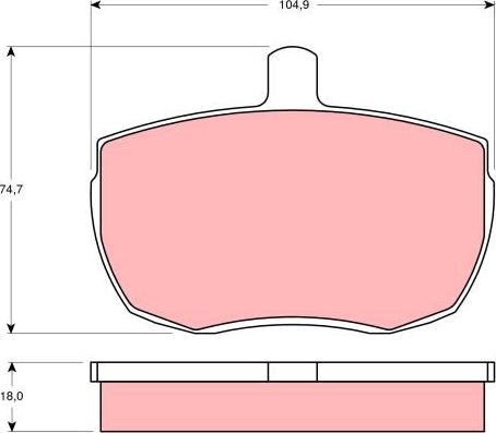 TRW GDB341 - Гальмівні колодки, дискові гальма autozip.com.ua