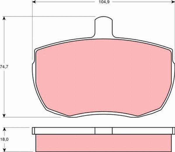 TRW GDB341 - Гальмівні колодки, дискові гальма autozip.com.ua