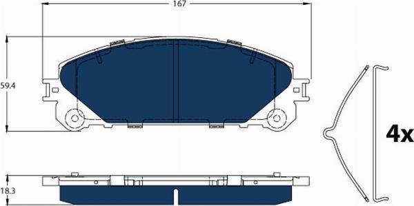 TRW GDB3484BTE - Гальмівні колодки, дискові гальма autozip.com.ua