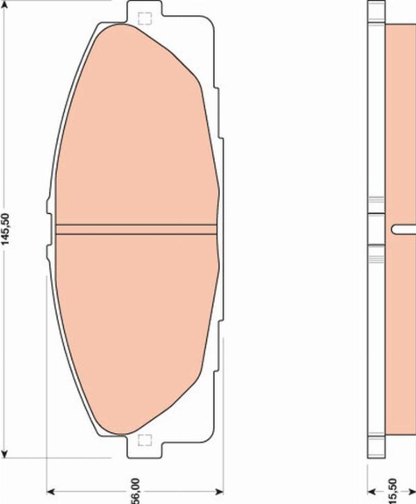 TRW GDB3485 - Гальмівні колодки, дискові гальма autozip.com.ua