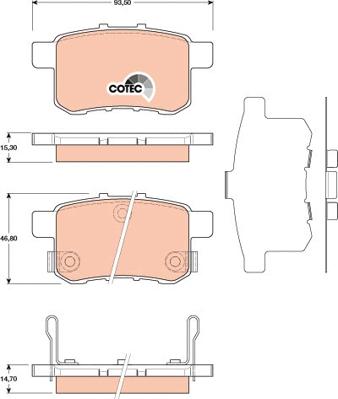 TRW GDB3482 - Гальмівні колодки, дискові гальма autozip.com.ua