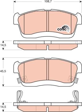 TRW GDB3430 - Гальмівні колодки, дискові гальма autozip.com.ua