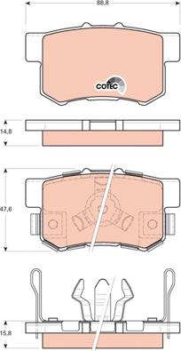 TRW GDB3438 - Гальмівні колодки, дискові гальма autozip.com.ua