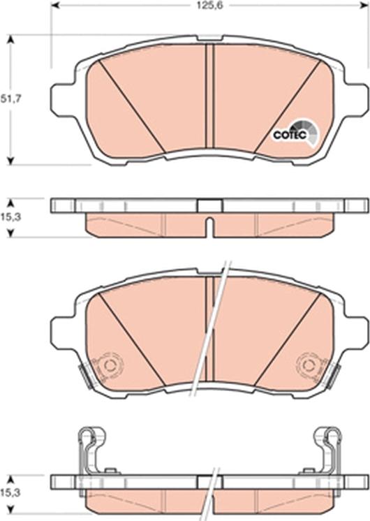TRW GDB3437 - Гальмівні колодки, дискові гальма autozip.com.ua