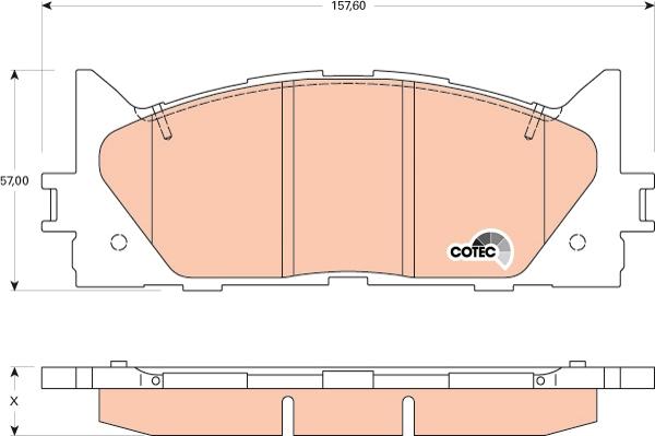 TRW GDB3429AT - Гальмівні колодки, дискові гальма autozip.com.ua