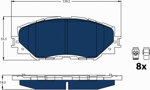 TRW GDB3425BTE - Гальмівні колодки, дискові гальма autozip.com.ua