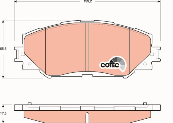 TRW GDB3425 - Гальмівні колодки, дискові гальма autozip.com.ua
