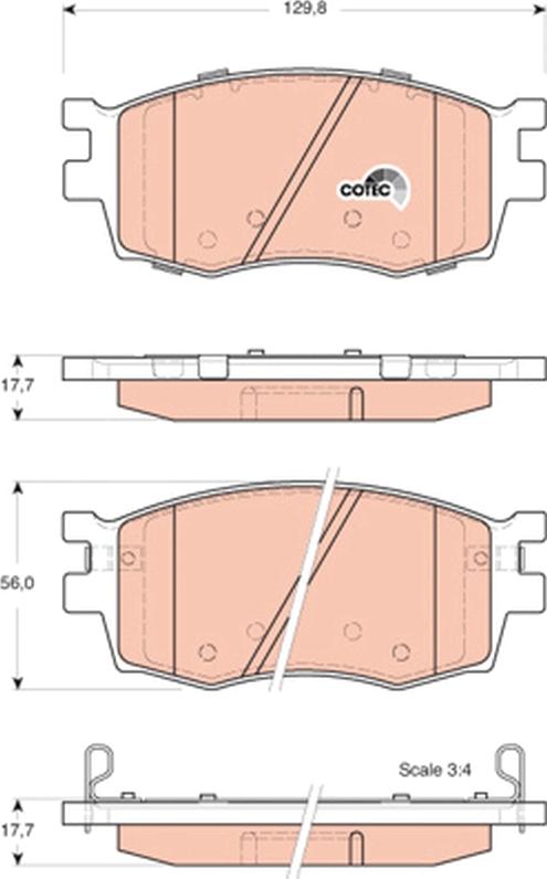 TRW GDB3420 - Гальмівні колодки, дискові гальма autozip.com.ua
