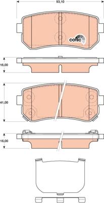 TRW GDB3474 - Гальмівні колодки, дискові гальма autozip.com.ua