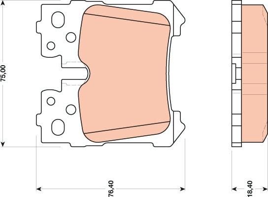 TRW GDB3475 - Гальмівні колодки, дискові гальма autozip.com.ua