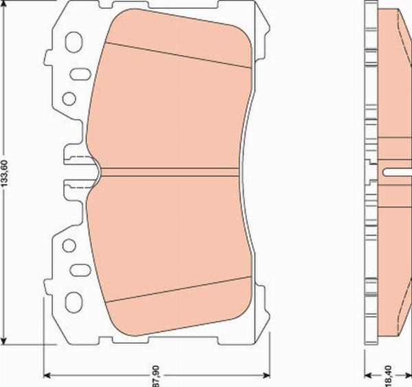 TRW GDB3473 - Гальмівні колодки, дискові гальма autozip.com.ua
